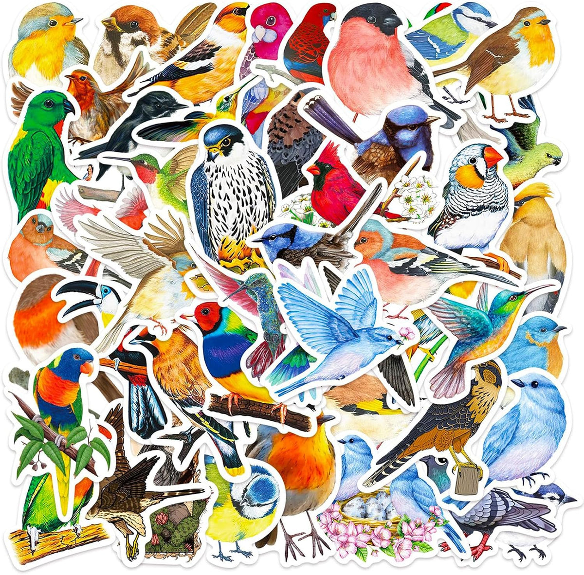 100PCS Vintage Christmas Stickers - Bird