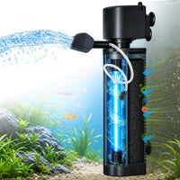 COOSPIDER 400GPH Aquarium Filter with 7W U-V Light for – Essentials for Fish - CTUV-H8F (75-200Gallon)