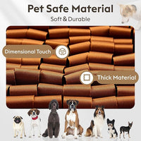 Snuffle Mat for Dogs, Dog Puzzle Mat, Interactive Dog Toys for Enrichment,Sniff Mats with Non-Slip Backing,Suitable for Breeds and Sizes of Dogs (Brown, 17" X 15")
