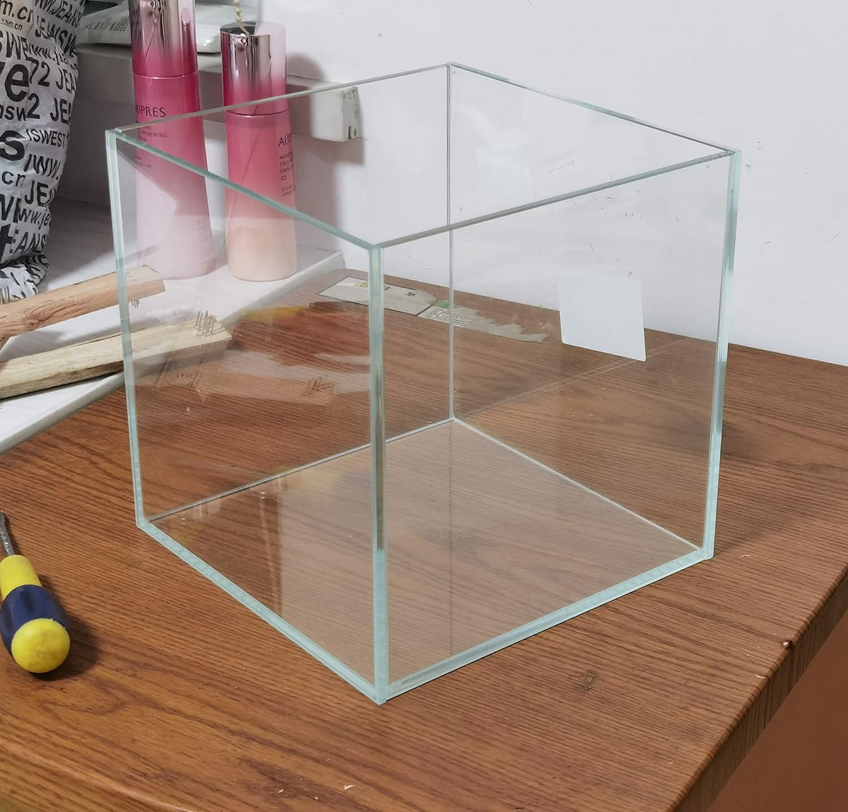 AWXZOM Small Nano Tall Rimless Tank, Glass Fish Tank, Betta Tank – Essentials for Fish - 2 Gallon 7.8x7.8x7.8inch/20x20x20cm - image 3