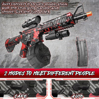 Large Electric Gel Splat Blaster, Automatic and Manual with 60 - Red - image 3