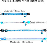 2 Pack Breakaway Cat Collars with Bells - Sky Blue - image 2