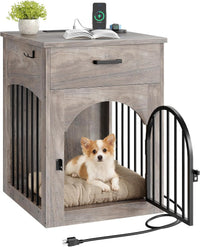 CHOEZON Dog Crate Furniture - Greige