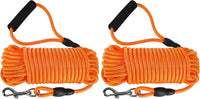 Vivifying Floating Long Dog Leash - 32ft (Pack of 2) / Orange
