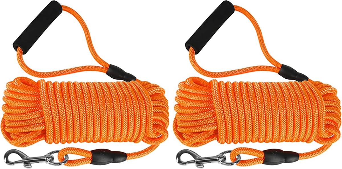 Vivifying Floating Long Dog Leash - 32ft (Pack of 2) / Orange