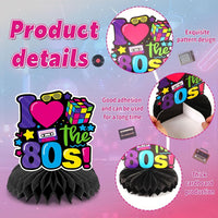 10 Pcs 80s Party Decorations, 1980s Table Honeycomb Centerpieces – Fun for Kids & Family - 80s Retro Style - image 3