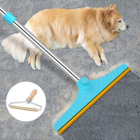 Carpet Rake for Pet Hair Removal Tool - 60‘’ / Blue