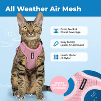 Voyager Escape-Proof Step-in Harness & Leash, Orange - Pink (327) / M (Chest: 16.5 - 19.5") - image 3