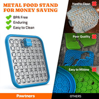 Stainless Steel Large Lick Mat for Dogs - blue / 2pack - image 3