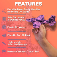 Foam Airplanes - Stocking Stuffers for Kids All Ages 4 5 6 7 8 9 10 Year Old - Best Toy Gift - Boy - Purple - image 4