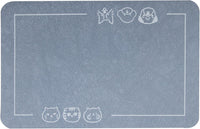 YCT Cat Food Mat for Pet Dog Feeting Mats - Navy Blue / 24"L x 16.9"W - image 2
