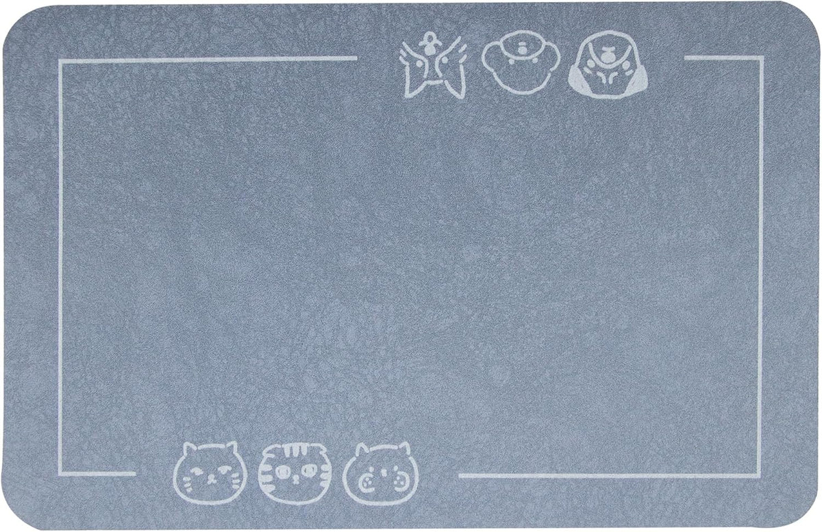 YCT Cat Food Mat for Pet Dog Feeting Mats - Navy Blue / 24"L x 16.9"W - image 2