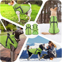Dog Raincoat Waterproof Dog Hoodie Reflective Dog Raincoat Hooded - M / Green - image 4