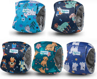 Washable Belly Bands for Male Dogs, Reusable Dog Diapers Male - Large (18"-21") / Dalmatian-Print