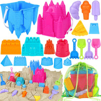 FUSPWEAO Beach Toys with 2 Castle Buckets