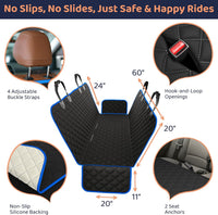 Dog Car Seat Cover for Back Seat, Dog Hammock for Car, SUV - Blue / XL 60"W- Trucks & Full-Size SUVs - image 2