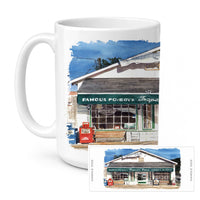 Trapani's Eatery Ceramic Coffee Mug 15 oz Decorative Large C Handle Mug Cup for Tea, Cocoa Hot Chocolate