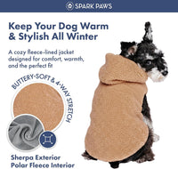 Spark Paws Fleece Dog Hoodie - Brown / 4XL - image 2
