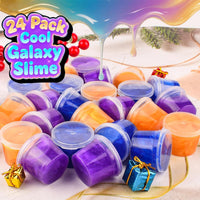 4 Pack Galaxy Slime Kit, Party Favors for Kids, Non Sticky, Wet - Gold&blue& Purple Slime - image 2