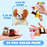 JOYIN 24 Pack Mini Animal Plush Toy Assortment - Sitting Animals - image 3