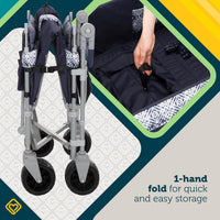 Safety 1st Summit quad wagon stroller with 4 seats and canopy in Navy Ink - view 7