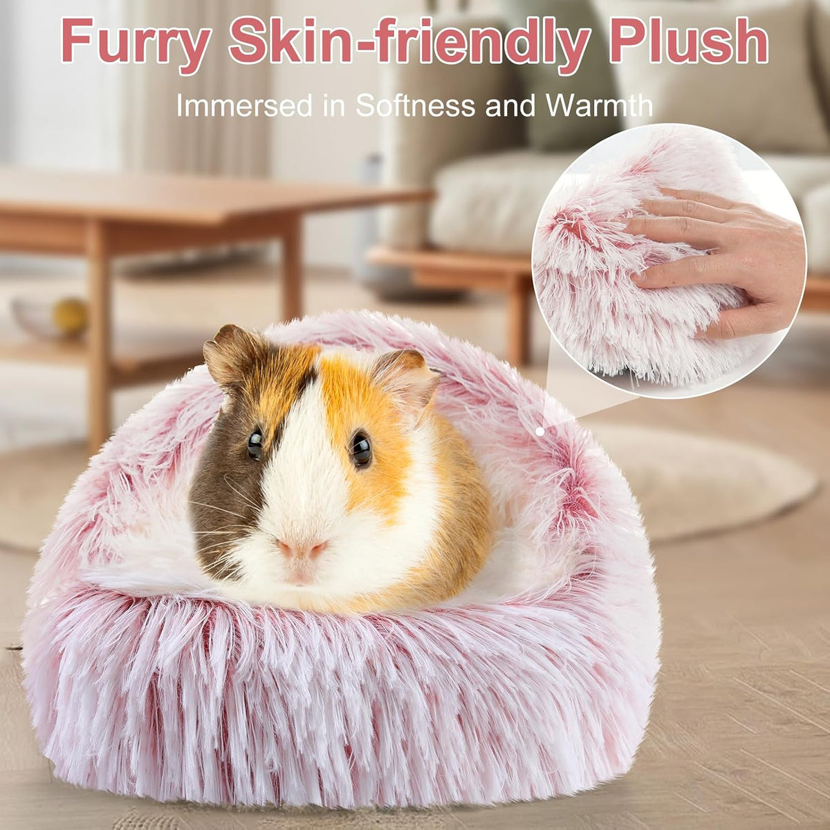 Guinea Pig Hideout, Doughnut Guinea Pig Bed - Pink - image 2