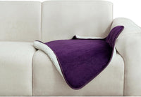 Waterproof Blanket for Bed Couch, Sherpa Fleece Throw, 50x60 – Essentials for Dogs - 30x30 inches / Dark Purple