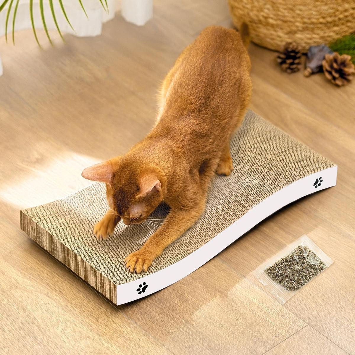 Cat Scratcher, Durable Scratch Pad - White / L: 17" - 1 Pack
