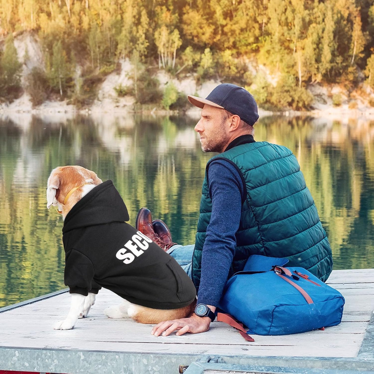 Dog Sweaters for Large Dogs Security Dog Hoodie Soft Brushed Fleece - Large - image 2