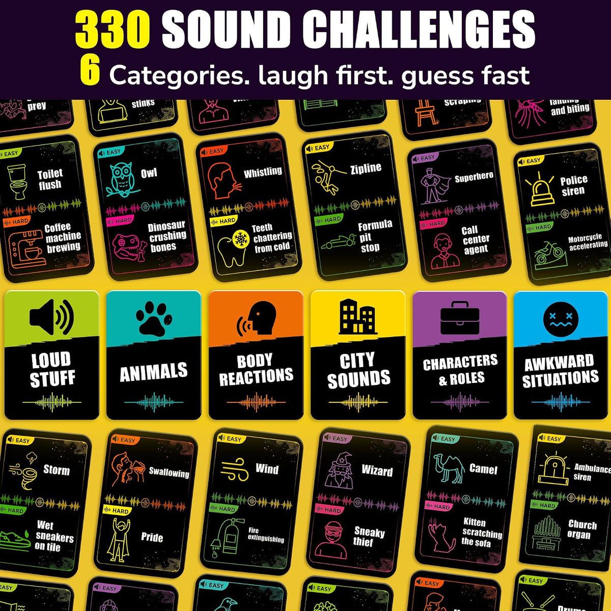 QUOKKA What's The Sound card game with 100 sound challenge cards - view 3