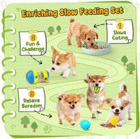 Dog Puzzle Feeder Set with Slow Feeder Bowl & Treat Ball – Essentials for Dogs - image 3