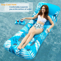 Jasonwell Inflatable Pool Float Adult - Bluewhite - image 4