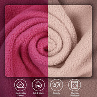 2 Pack 3XL Fleece Dog Sweater for Labrador, Leash Hole - Rose Red & Dusty Pink / Medium(Chest Girth: 15.0") - image 3