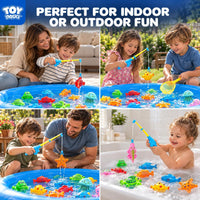 TOY Life Magnetic Fishing Game for Kids, Bathtub and Pool Toy - 2 Kids Fishing Pole With Inflatable Pool - image 3
