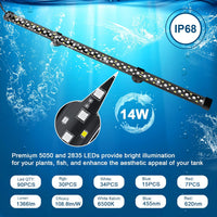 hygger 24/7 Mode Submersible Aquarium LED Light - 23.4in 14W - image 3