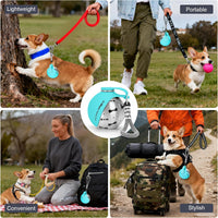 Portable Dog Water Bottle - Blue Bow Print - image 4