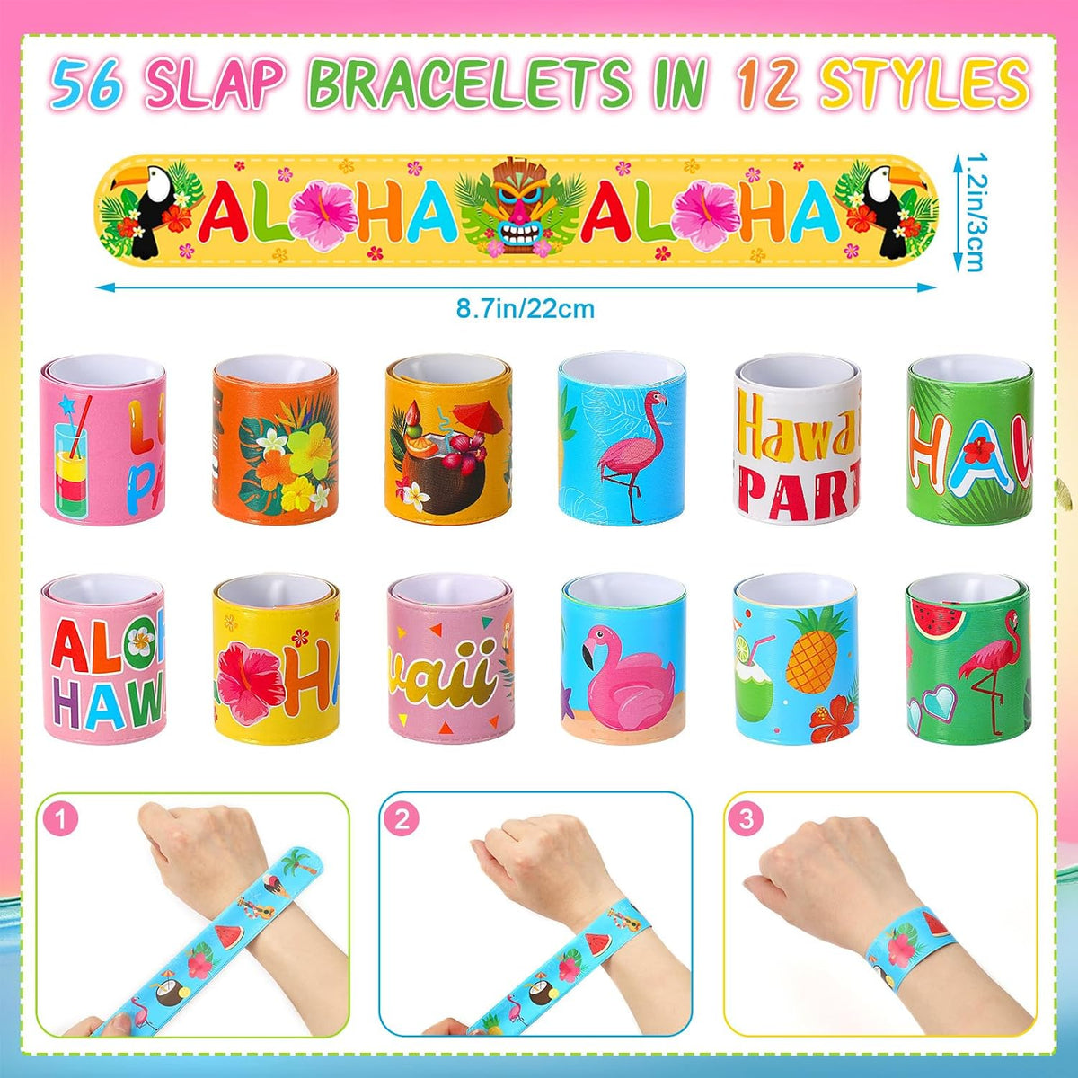 Junebrushs 56 fall Thanksgiving slap bracelets with turkey, pumpkin and leaf designs - view 16