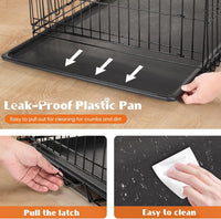 Sweetcrispy 36 Inch Dog Crate, Medium Dog Cage - Double Door / 48.4"L x 30.0"W x 31.3"H - image 3