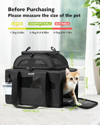 Pecute Expandable Airline Approved Pet Carrier for Cats & Dogs - Dark Gray / Top Expandable - image 2