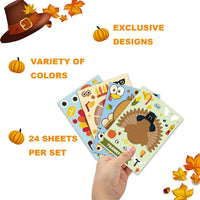 Pumpkin Decorating Kit, 24 Sheets Halloween Pumpkin Stickers Decorations – Fun for Kids & Family - Thanksgiving - image 4