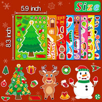 Halloween Stickers for Kids, 24 DIY Face Sheets - Christmas2 - image 4