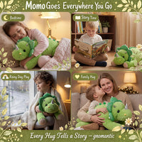 gnomantic Turtle Weighted Stuffed Animals, Plush Pillow for Kids – Fun for Kids & Family - Green Dinosaur / Large / Dinosaur - image 4