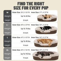 Miorun Fluffy Orthopedic Dog Beds Large Sized Dog - Coffee / L(43", UP to 90lbs) - image 2