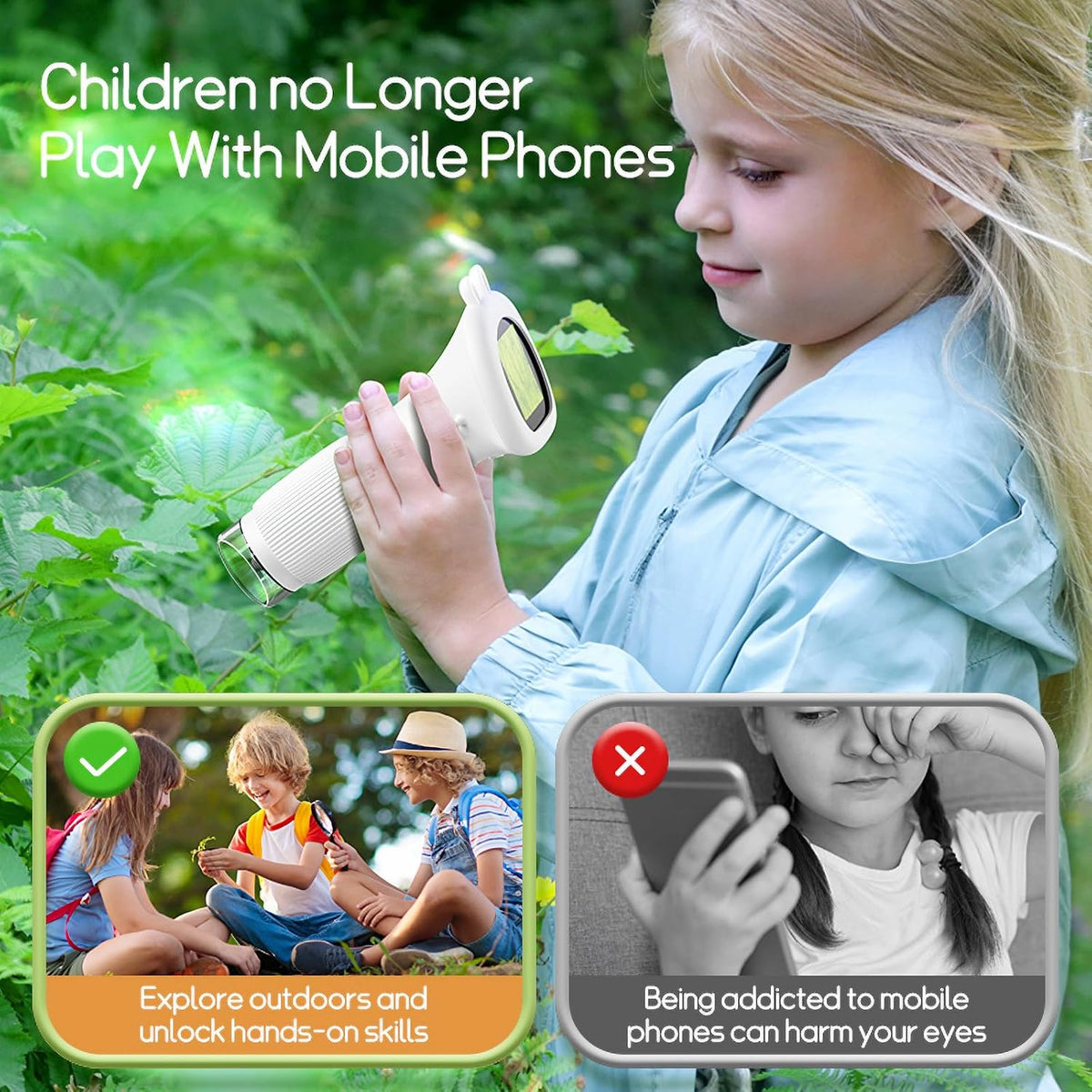WINWEND Kids Microscope Pocket Microscope 1000X Portable Microscope - white - image 3