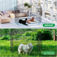Puppy Pet Playpen 8 Panel 24 Inch Indoor Outdoor Metal Portable - 36"H x 24"W, 8 Panels - image 4