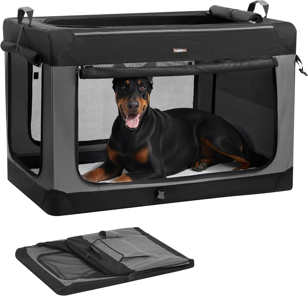 Feandrea Collapsible Dog Crate - XXXL (48"L x 29"W x 31"H)