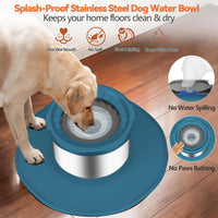 12L No Spill Stainless Steel Dog Water Bowl for Large Dogs – Essentials for Dogs - Blue - image 3
