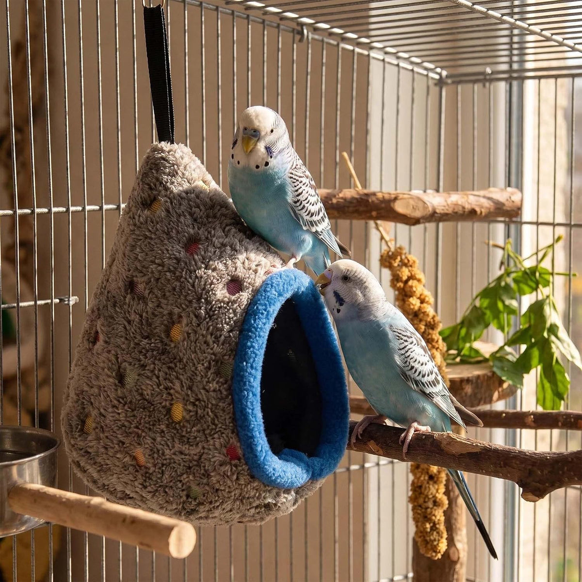 Bird Nest Parrot Bed Hut Hammock for Parakeet Cockatiel Love Bird – Essentials for Birds - image 4