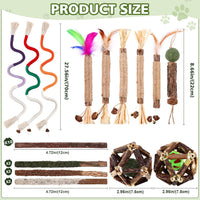 6 Pack Silvervine Sticks for Cat, Natural Catnip Toys – Essentials for Cats - 27 Pack - image 4