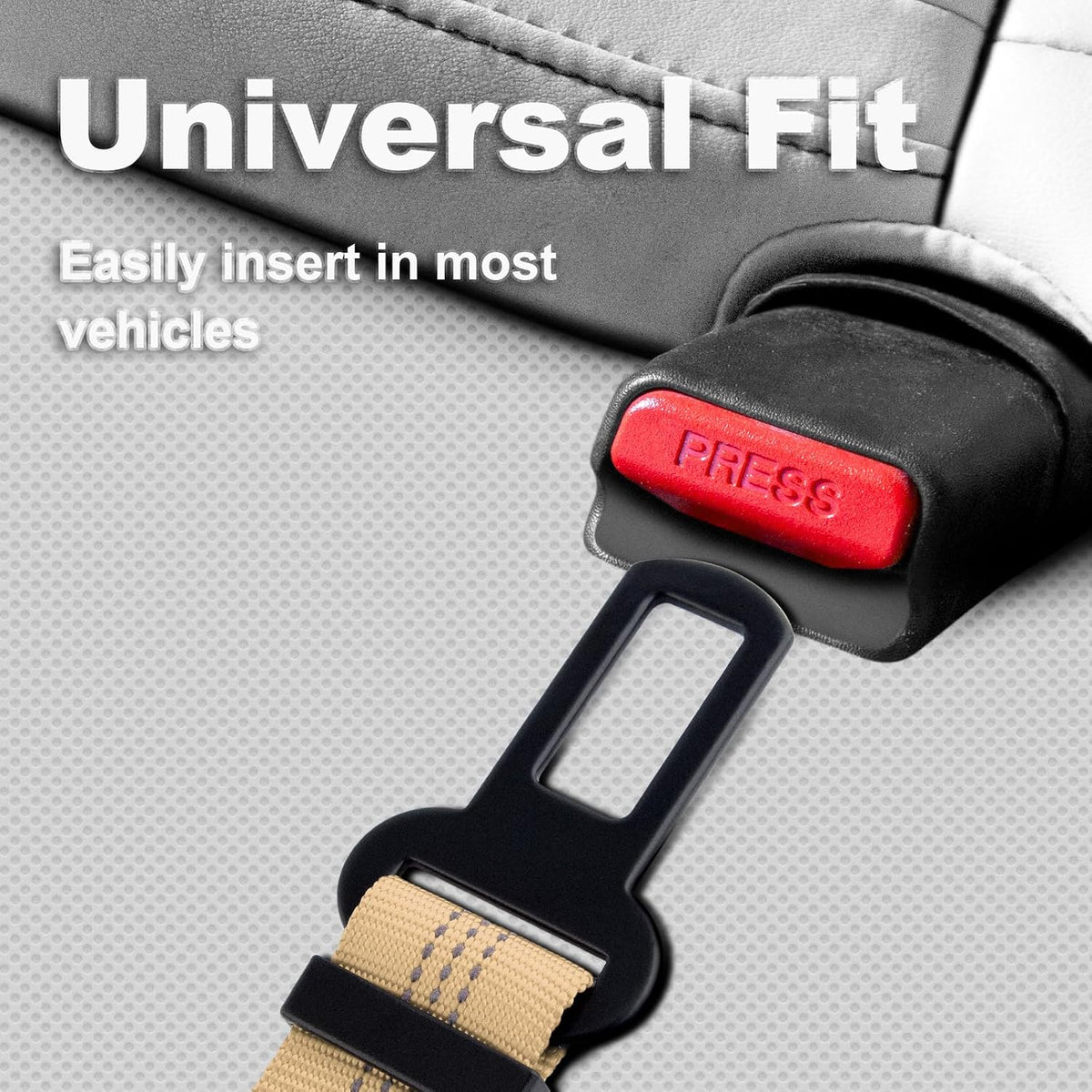 Plutus Pet Dog Seat Belt for Car - Beige - image 3